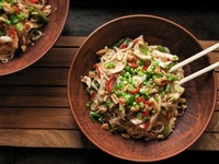 Как приготовить лапшу удон с курицей и овощами