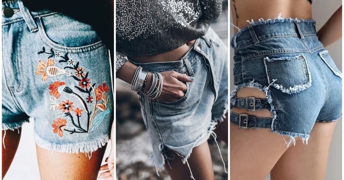50 Идей, как из старых женских джинс сделать модные шорты — Пошаговые фото инструкции