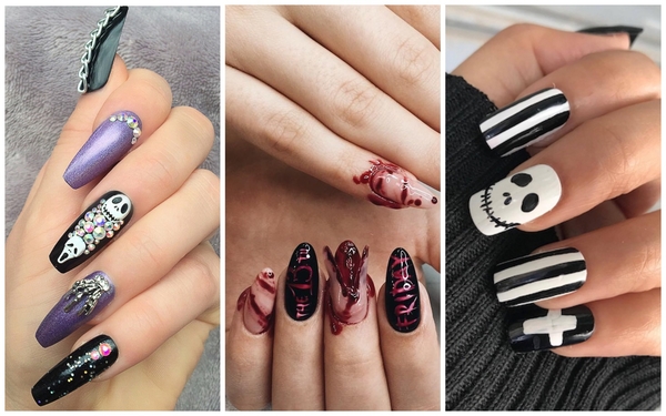Жуткий маникюр: ТОП-10 оригинальных идей нейл-арта ко Дню всех святых