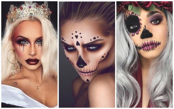 Легкий макияж на Хэллоуин – как накрасить лицо