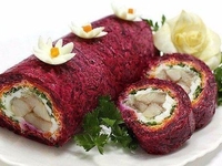 Рецепт к Новому году: сельдь под шубой рулетом