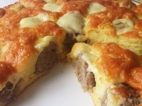 Заливной пирог с фрикадельками: вкусный рецепт