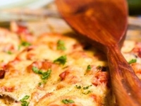 Запеканка по-гречески с говядиной и баклажанами