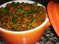 Готовимся к посту: гарнир из красной чечевицы с овощами