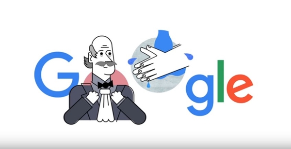 Важность мытья рук и Игнац Земмельвейс: новый дудл от Google