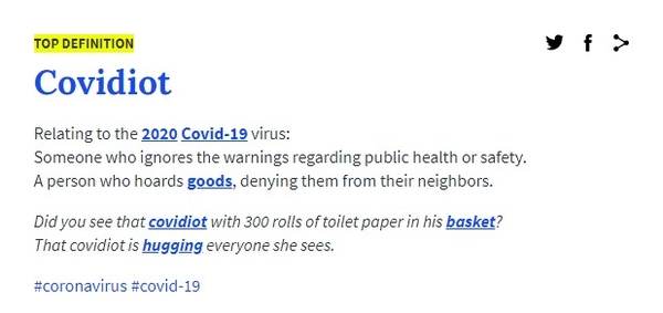 Осторожно! Ковидиоты! Из-за коронавируса появилось новое слово