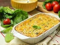 Детское меню: запеканка из шпината с пармезаном