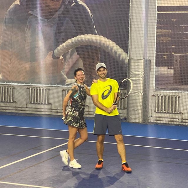 Ирина Горовая готовится к турниру по большому теннису