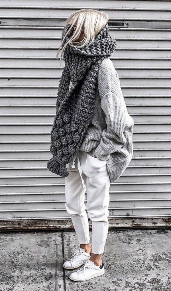 Модные женские шарфы осени зима 2023-2024
