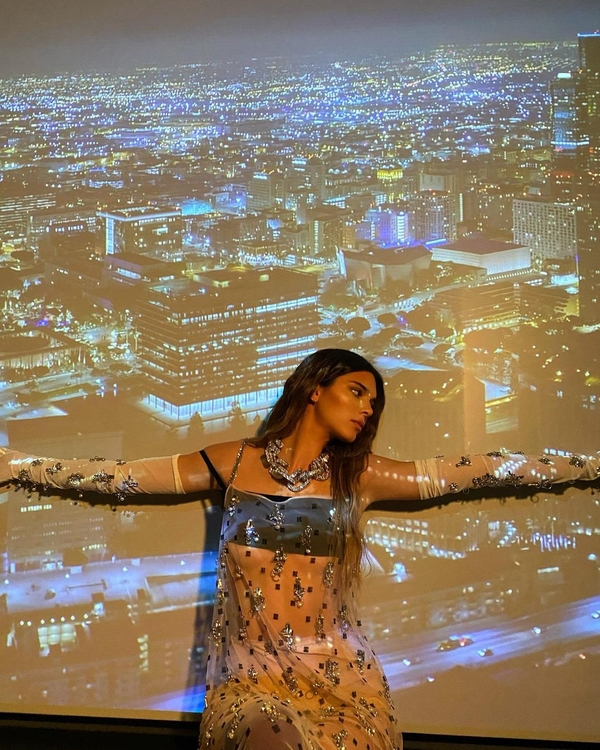 Одна из самых известных моделей мира снялась в прозрачном платье