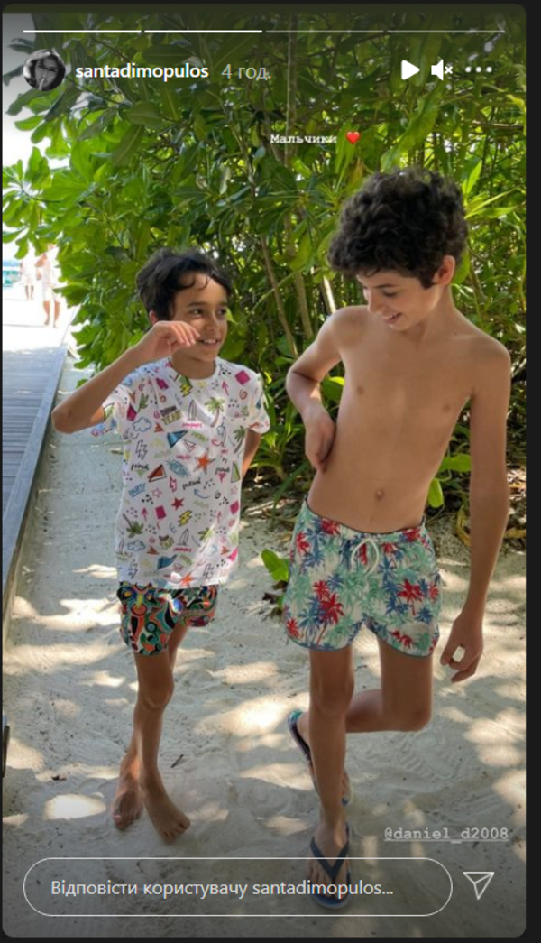 Санта Димопулос и Екатерина Кухар встретились на Мальдивах