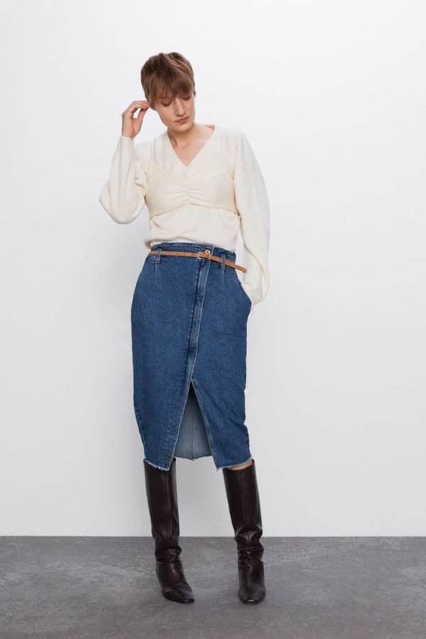 Главный тренд весны: выбираем джинсовую юбку-миди