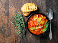 Суп с фаршированными кабачками