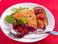 Творожная запеканка с малиной