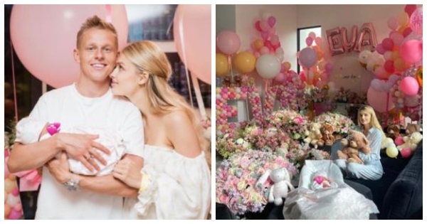 Жену известного футболиста выписали из роддома: трогательные фото