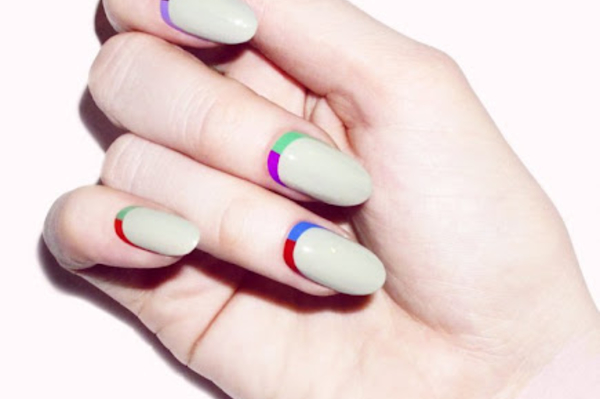 Модный цветной френч 2021 / Pinterest