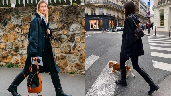 Как выглядят идеальные черные сапоги, которые идут ко всему