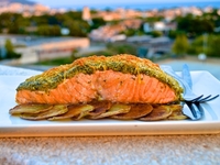 Семга под соусом песто на Новый Год